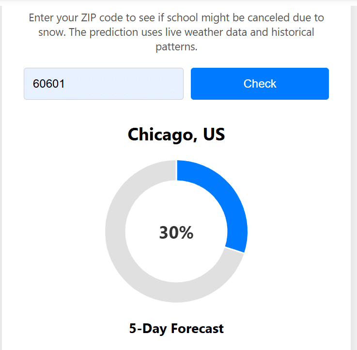 snow day calculator